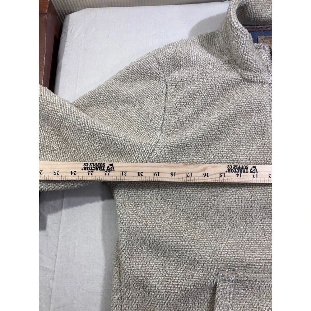Telluride Clothing Co Mens Medium Tan‎ Sherpa Fleece 1/4 Zip Pullover Jacket